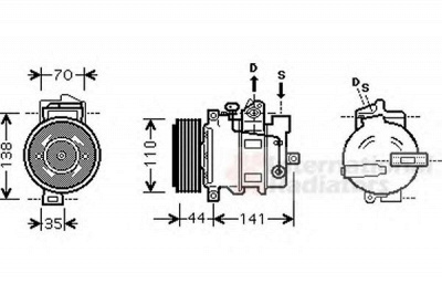 VAN WEZEL 3000k401 -  Компрессор, кондиционер